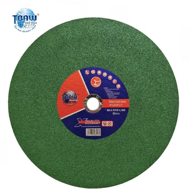 14inch 350mm 355mm Resin Bond Metal Steel Single Net Abrasive Cut-off Disc Cutting Wheel